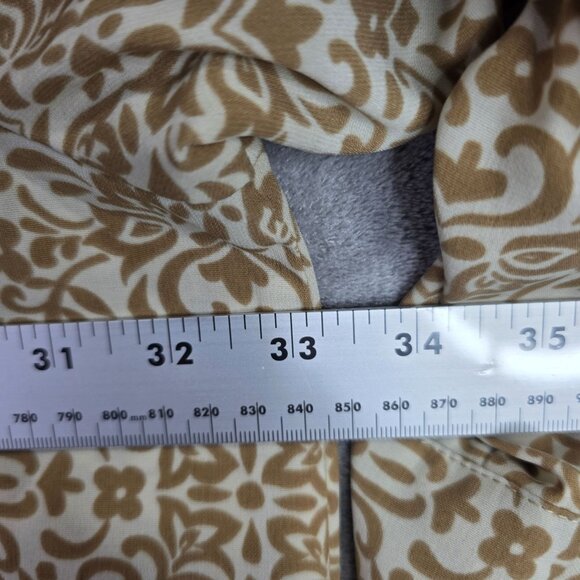 Womens Catherines Maggie Barnes Gold & Cream Floral Print Blouse 3/4 Sleeve 5X - Picture 4 of 7